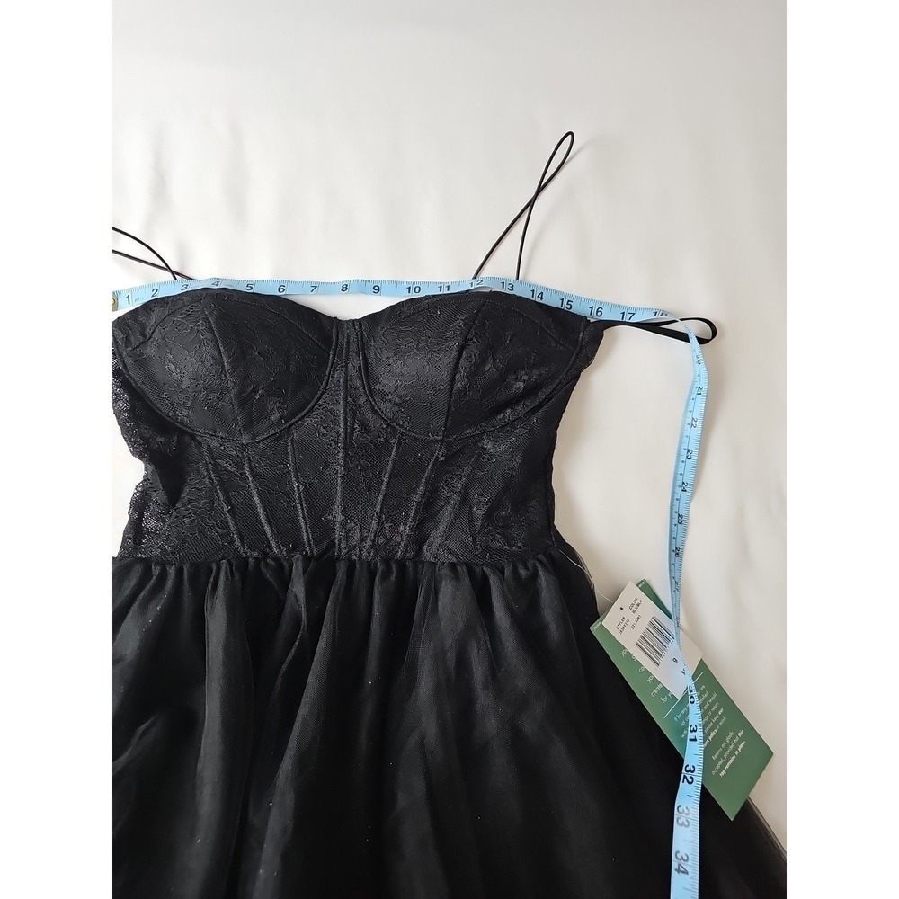 Black Whimsy‎ Goth Dress Corset Style Mini Fairy Tulle Wedding Prom Sz 9 NEW - Picture 8 of 10